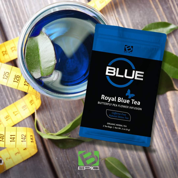 Infusión de flores de guisante mariposa orgánicas Royal Blue Natural Detox sin cafeína (4 bolsitas, 8 bolsitas)