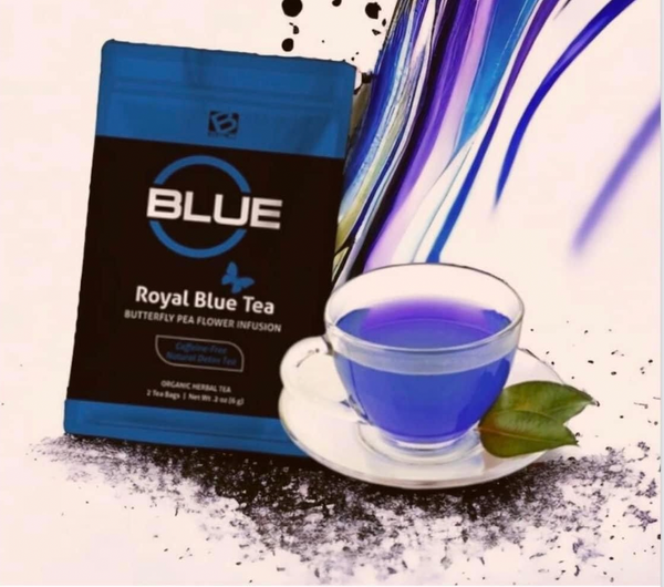 Royal Blue Détox Naturelle sans cafeine - INFUSION aux herbes biologiques de Fleurs de Pois de Papillon 4 sachets (8 sachets d'infusion)